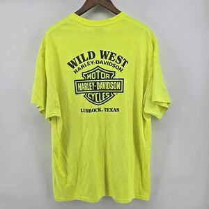 Harley Davidson Lubbock Texas Graphic Live Free T-Shirt Men 2XL Double Sided